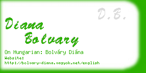 diana bolvary business card